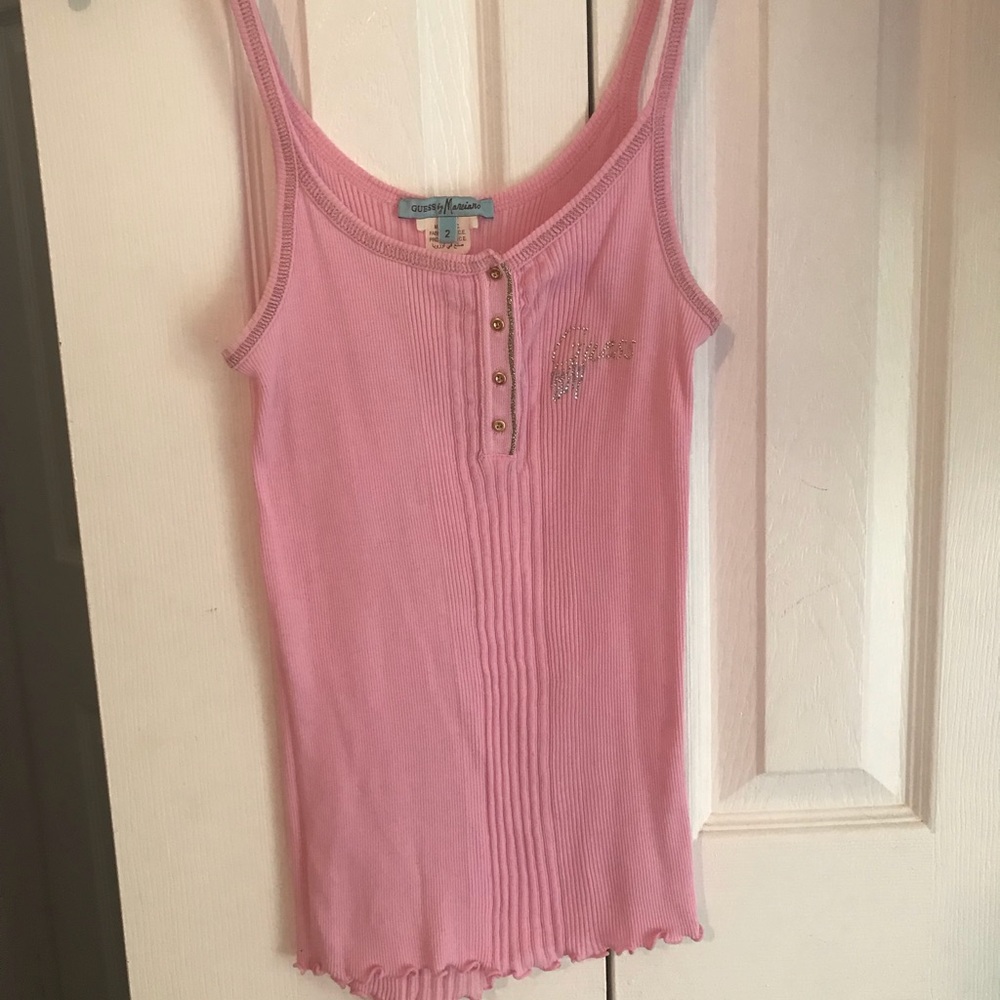 Guess Marciano pearl pink strap top
